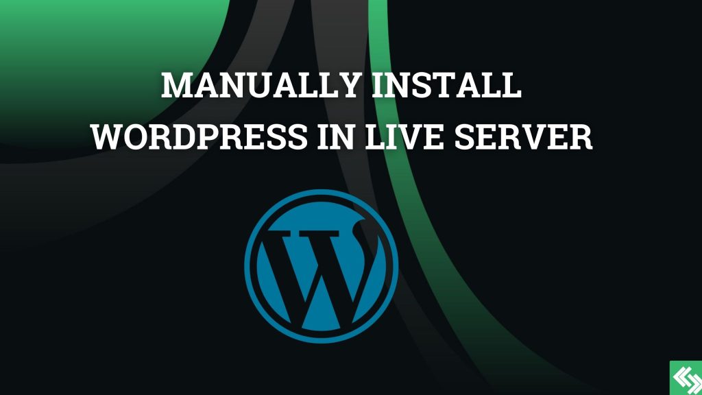 manually install wordpress in live server