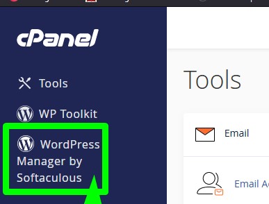 Click on WordPress Manager by Softaculous