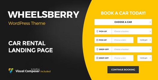 Wheelsberry – Car Rental WordPress Theme / Landing Page