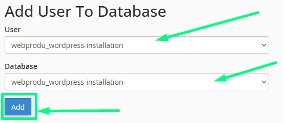 connect the databases with user