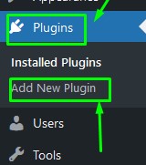 Click on plugins and than click on add new plugin