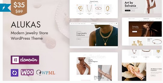 Alukas - Modern Jewelry Store WordPress Theme