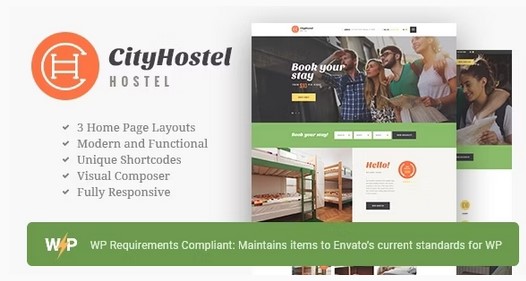 City Hostel | A Travel & Hotel Booking WordPress Theme