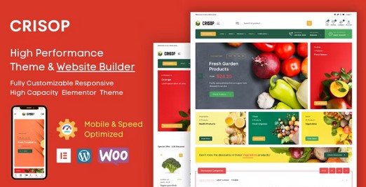 Crisop - Elementor Grocery Store & Organic Food WooCommerce Theme