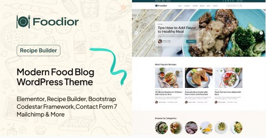 Foodior - Personal Food Blog WordPress Theme