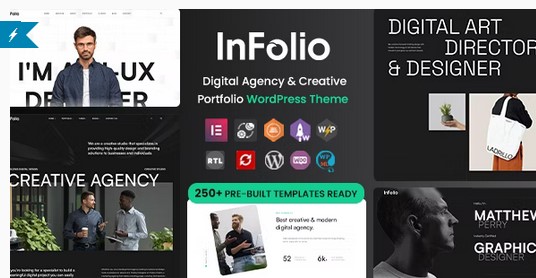 Infolio - Digital Agency & Creative Portfolio WordPress Elementor Theme