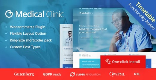 Medical Clinic - Doctor and Hospital Health WordPress Theme