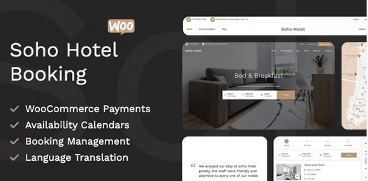 Soho Hotel is an all in one website solution for hotels and any other accommodation providers which require booking functionality.