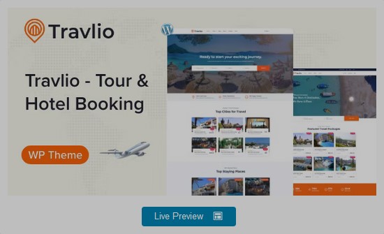 Travlio - Travel Booking WordPress Theme