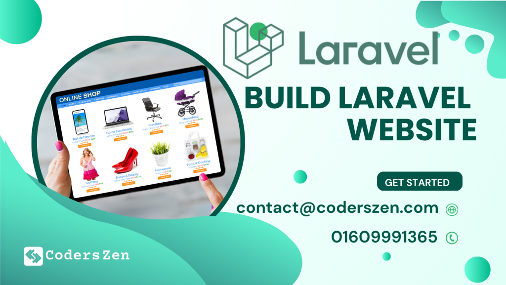 develope a laravel website