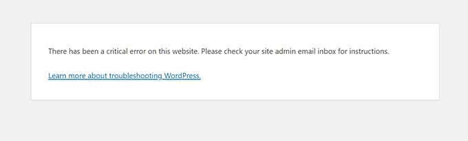 critical-error-wordpress