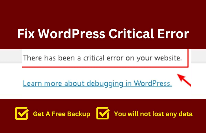 Fix critical error from your wordpress website